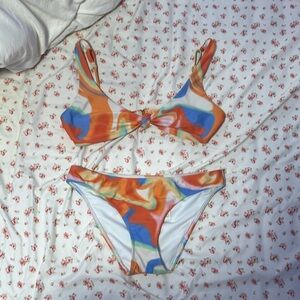 hollister tie front bikini set